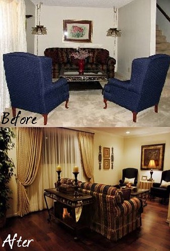 Modern living room decorating ideas Before & After