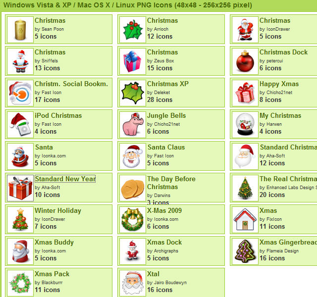 Christmas Icons (547 icons) at IconArchive