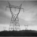Photograph of Transmission Lines in Mojave Desert Leading from Boulder Dam