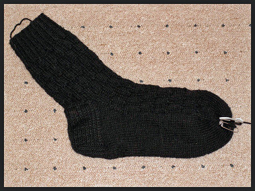 Undulating Rib Socks Black 2