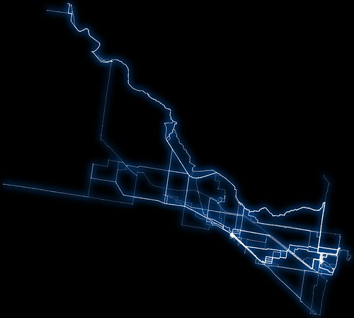 GPS visualisation - 2011 bike commuting