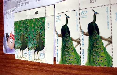 Thai peacock stamps