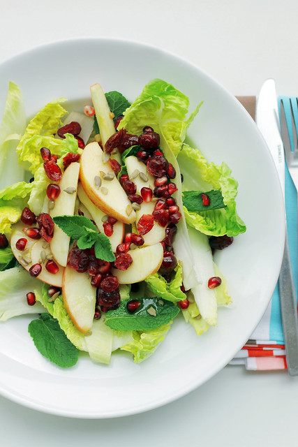 Apple, Pomegranate and Lettuce