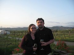 Erin and me, in the garden at Laja