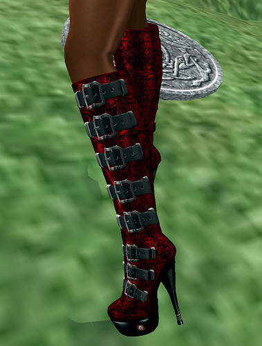 Red or Dead hunt EvA BlackRed Gothic boots