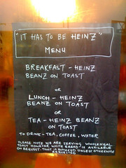 "It has to be Heinz" menu