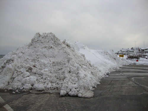 snow pile  in Sea Girt, NJ 2/13/2010