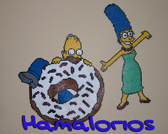 Homer y Marge Simpson en Hama Beads