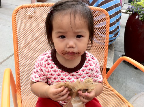 Sophie's 1st cookie (choc chip, vegan, and yummy!)
