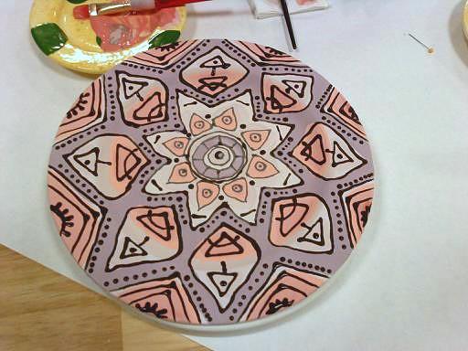 Painting a plate