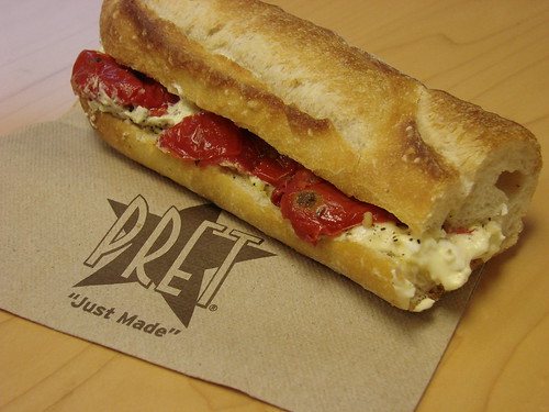 Egg Salad Baguette with Roasted Tomatoes from Pret