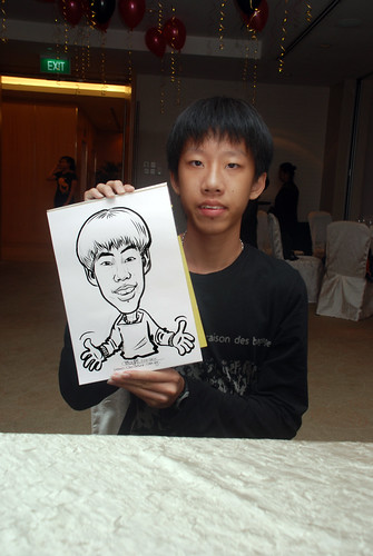 caricature live sketching for birthday party 220110 - 7