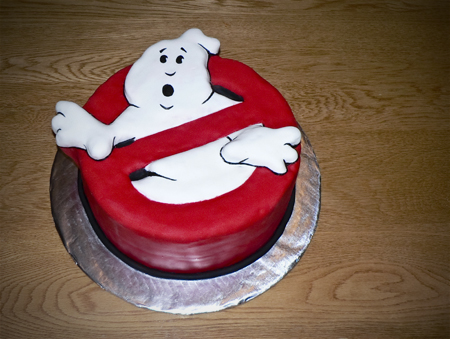 ghost buster cake fondant carved birthday