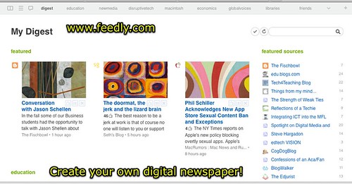 Feedly - a custom digital newspaper