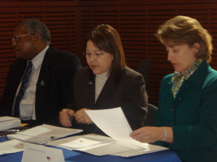 Left to right: Lawrence McCullough, Arkansas State Director, Tammye Trevino, USDA Administrator for Housing and Community Facilities and Chairman of the U.S. Senate Agriculture, Nutrition and Forestry Committee, U.S. Sen. Blanche Lincoln. 