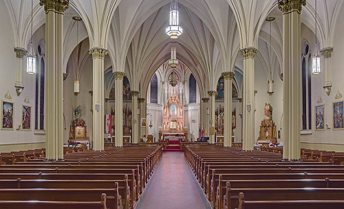 Saint Agatha Roman Catholic Church, in Saint Louis, Missouri, USA - nave