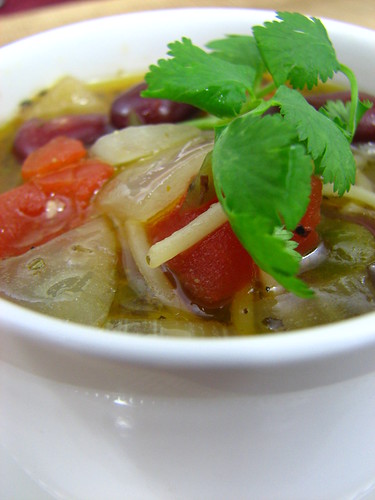 Mexican Fideo Soup with Beans