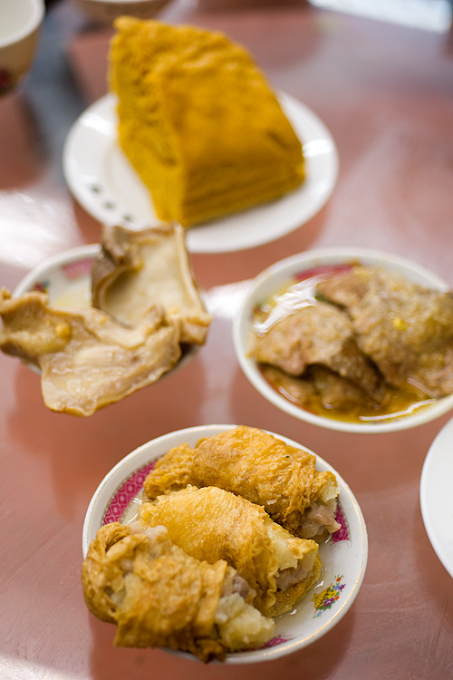 Old-school dim sum dishes at Lin Heung Tea House, a dim sum restaurant in Hong Kong