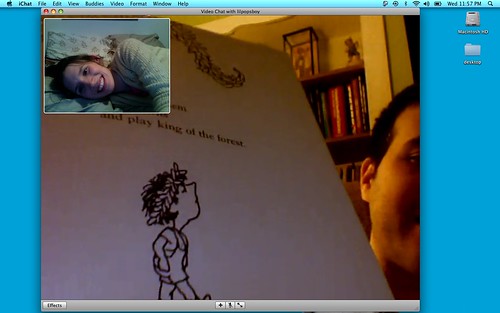Matty read me a bedtime story on video chat