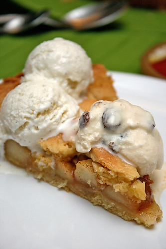 Apple Pie with Vanilla and Rum & Raisin Ice Cream