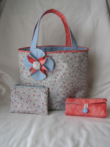 Little Girl Bags with crayon roll and coin purse