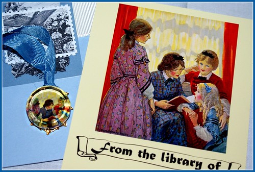 Little Women bookplates, charm and pkg