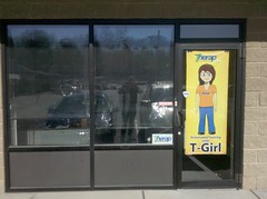 T-Girl's poster is hanging on therap office door
