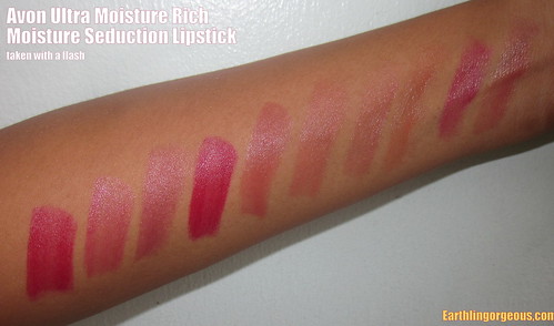 Avon Moisture Seduction Lipstick Swatches