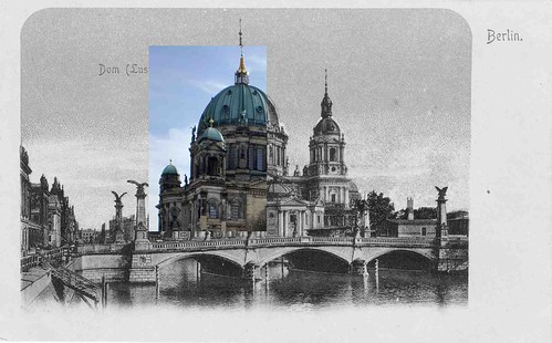 Berliner Dom 2 Pics vintage Postcard