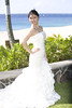 Romantic Ruffled Beach Wedding Dress with train