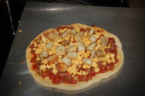 Pizza ready for the oven