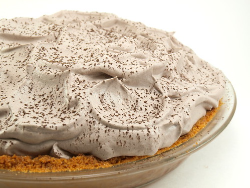 Peanut Butter Cream Pie with Chocolate Whipped Cream