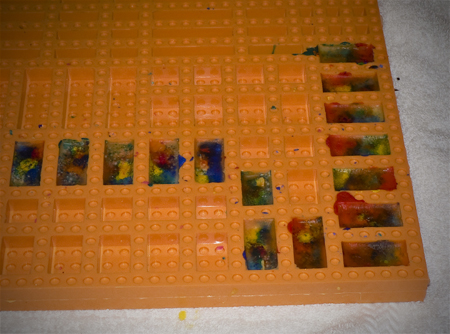 silicone lego mold crayons melting
