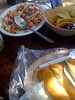 Fish tacos. Conch & Shrimp Ceviche.