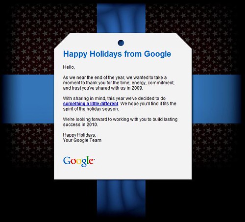 Happy Holidays from Google - Card