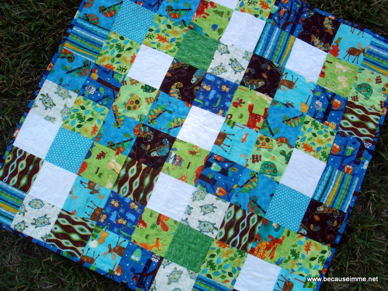 simple boy patchwork quilt