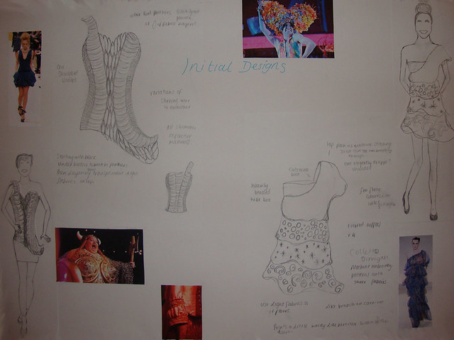 Stage costume initial designs