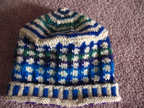 knitted hat - own design