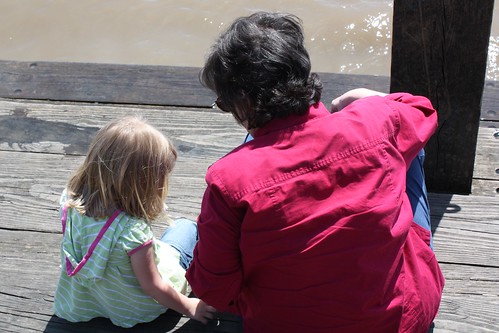 Catie & Mimi share a moment by the Mighty Mississippi