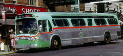 New York City Transit Authority 1970's era GMC "New Look" Fishbowl windshield bus.