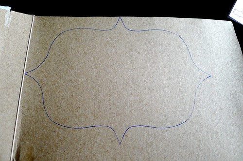 Stencil Traced Cardboard