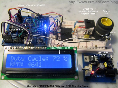 PIC18 Pulse Width Modulation (PWM) DC Motor Speed Controller with the RPM Counter Project (1)