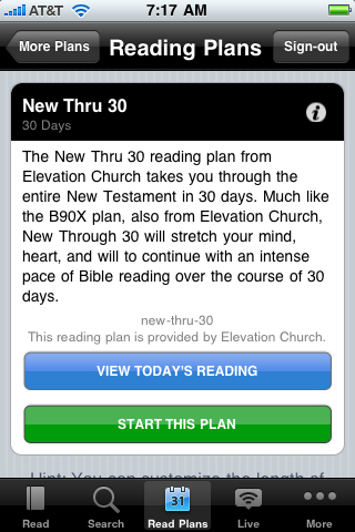 New Thru 30 Reading Plan