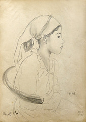 Portret de fata tataroaica_desen_Muzeul de Arta Constanta