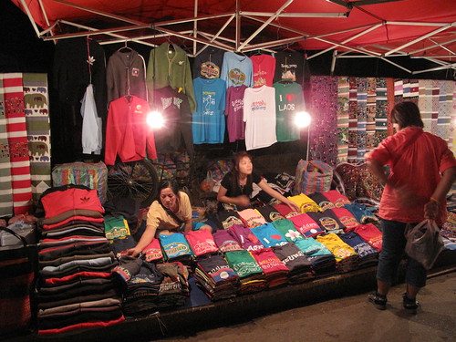 T-Shirt Shop in Night Market