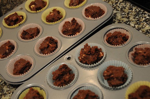 chocolate cookie-cups - unbaked