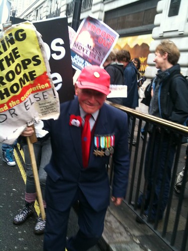 Ex service man on Stop the War demo