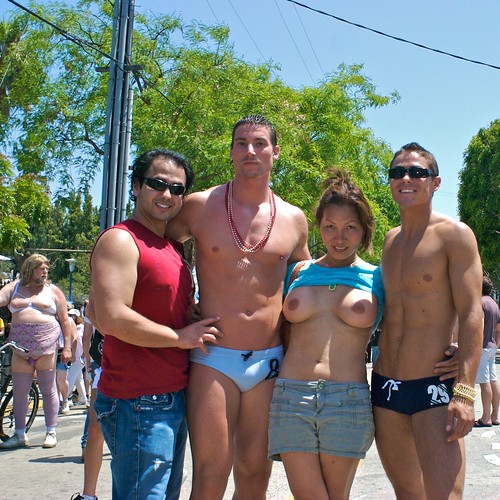 naked in public galleries nudity fetish pics: public, titsout, gayprideparade, breasts, topv, publicnudity, tits, lagaypride