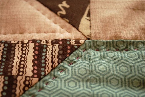 Hand quilting detail