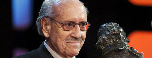 José Luis López Vázquez recibiendo el Goya en el 2005